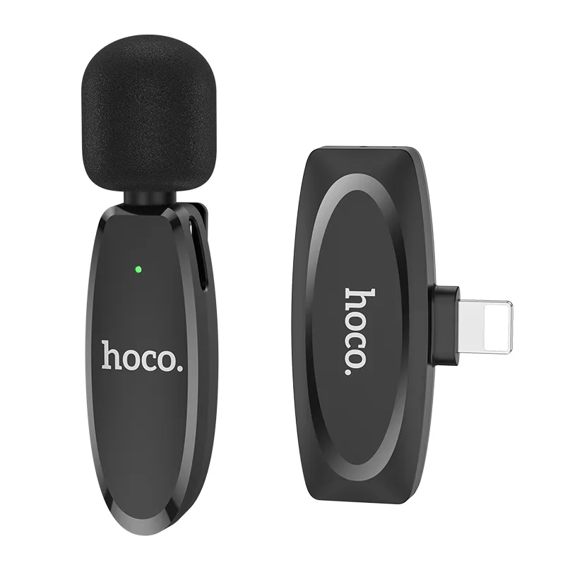 Jabotio-Hoco L15 iP Crystal Lavalier Wireless Digital Microphone-1 Hoco L15 iP Crystal Lavalier Wireless Digital Microphone - Image 1